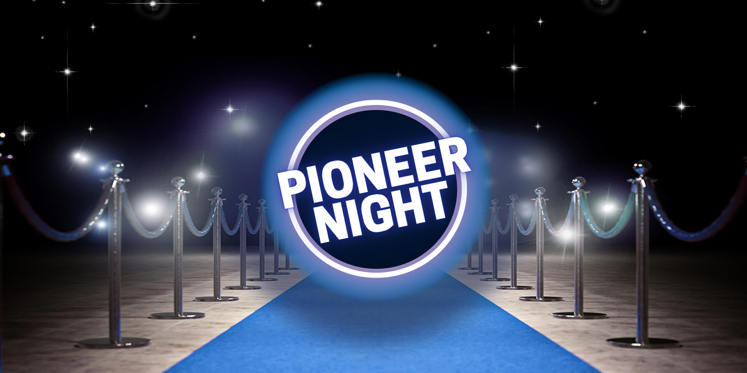 pioneer night logo blue carpet